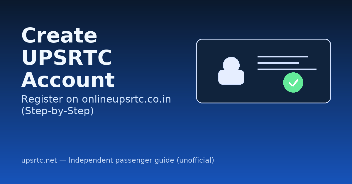 How To Register on the UPSRTC Online Portal